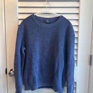 men’s dark blue–indigo VINEYARD VINES nautical fisherman crewneck sweater